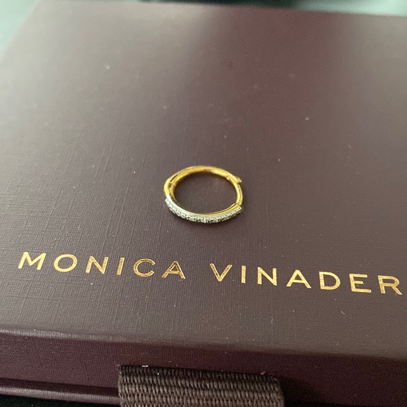 MONICA VINADER Jewelry - Monica Vinader NWOT Riva Mini Diamond Huggie Hoop Earrings
